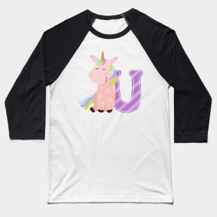 Animal alphabet U Baseball T-Shirt